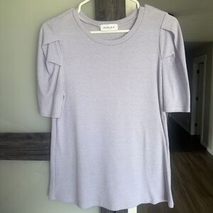 Gilli Women’s Waffle Knit Shirt Purple Size Large Rouge Sleeve